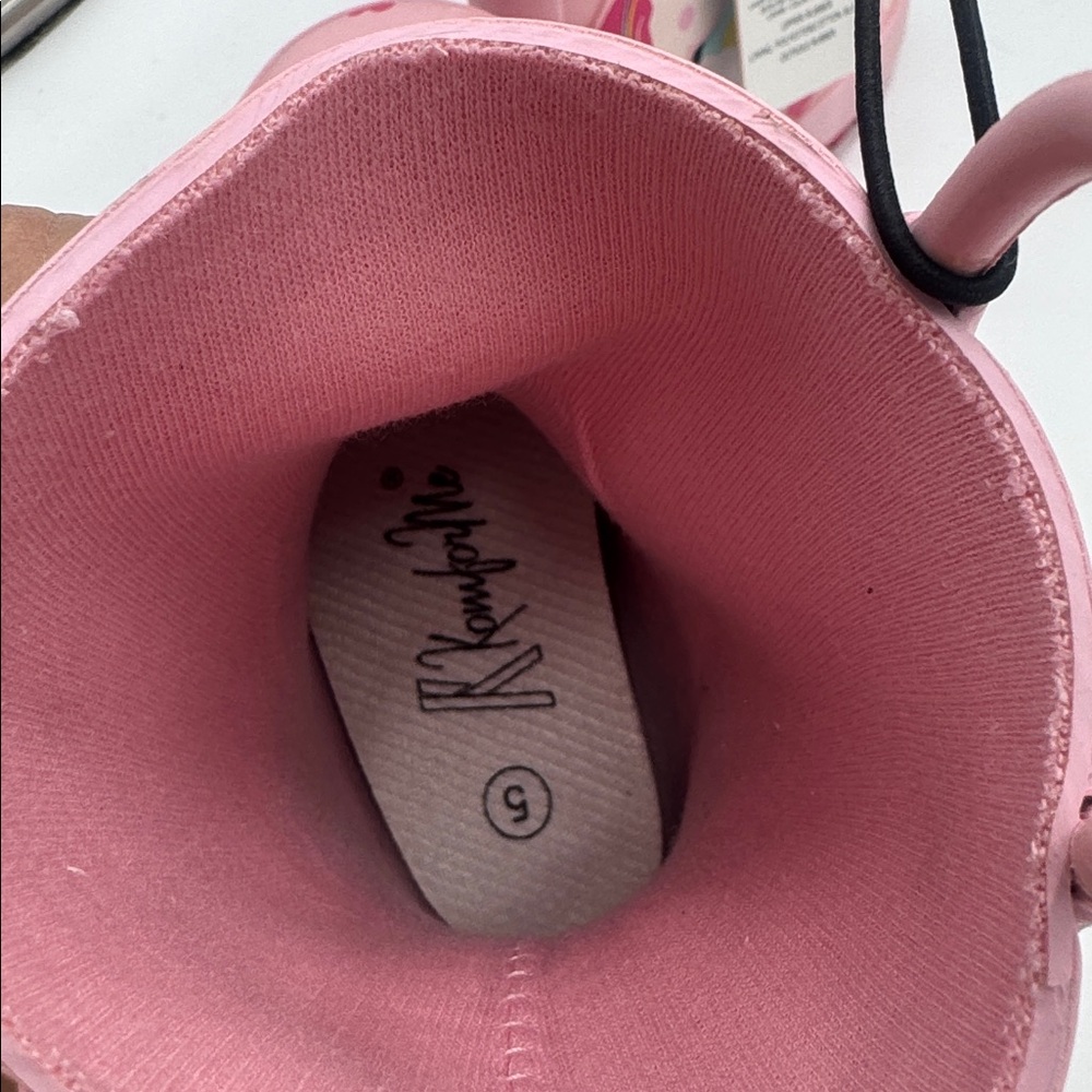 KomfysMe Kids Rain Boots Unicorn Rainbow Pink Toddler Size 5 - Picture 8 of 9